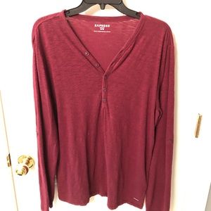 Express Y-Neck Long-Sleeve Henley